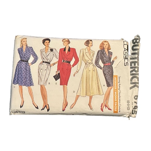 Butterick Classics 6795 Sewing Dress Pattern Sizes 6 8 10 UNCUT NEW Factory Fold - Picture 2 of 5